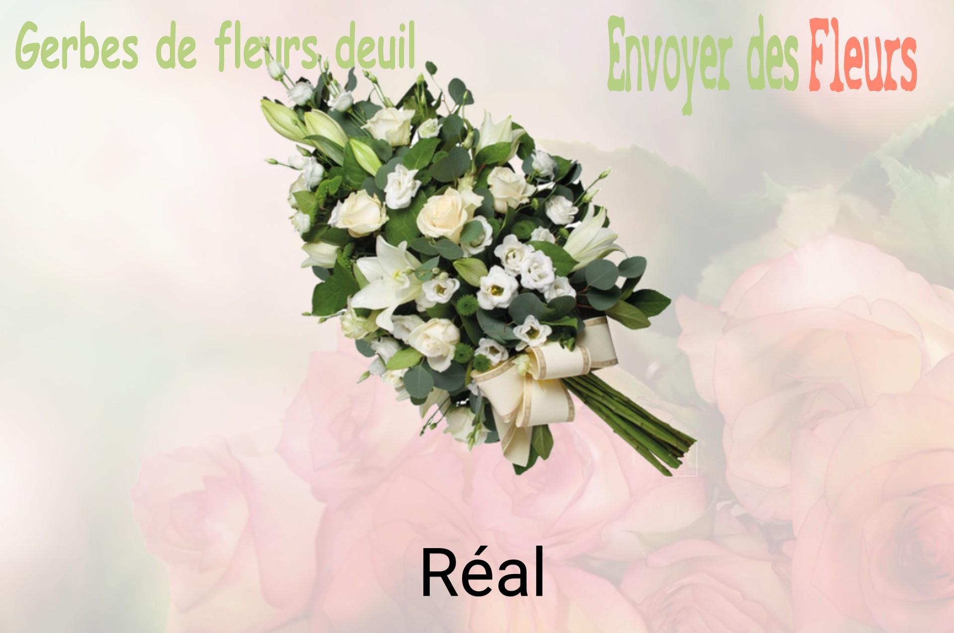 Gerbe de fleurs de deuil livrée à Réal